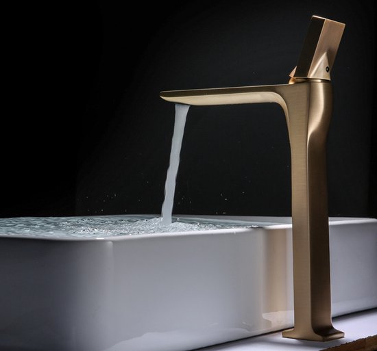 2-in-1 Elegante Badkamer kraan - Mat zwart - Industriële badkamer
