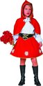Carnavalskleding Roodkapje Kleedje met rode cape meisje Maat 140