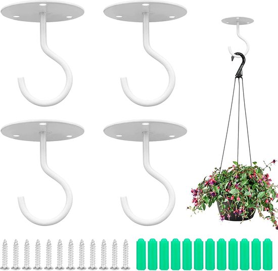 Lot De 12 Crochets à Vis,crochet Mural A Visser,Crochets à Visser Extérieure,accroche Guirlande