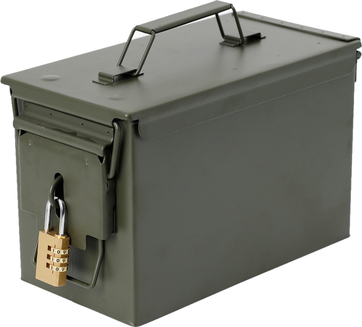ClearChoice Metalen Ammo Kan - 30/50 - Cal Air Strakke Waterdicht - Militaire Leger Effen -Stalen Houder - Ammo Box - Bullet Kostbaarheden opbergdoos