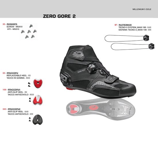 Sidi Zero Goretex Racefiets Schoenen Zwart EU 41 Man | bol.com