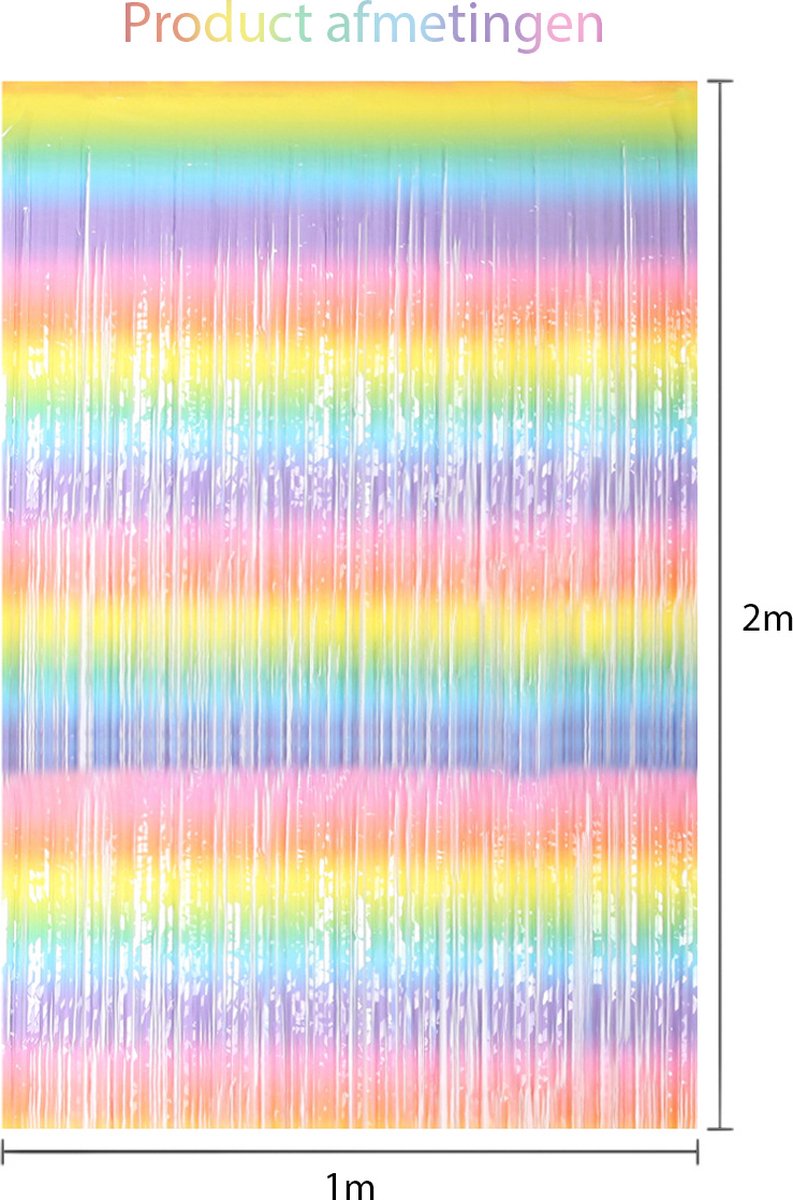 Backdrop Deurgordijn Gordijn Regenboog Unicorn Versiering Deur Kinderfeestje Regenboog Eenhoorn Versiering - 100*200 Cm — afbeelding 3