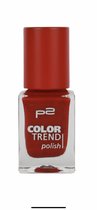 P2 Cosmetics EU ColorTrend Metallic Nagellak 030 Red Satin 10ml blood-rood Glitter