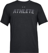 UA Athlete SS 1305661-001, Mannen, Zwart, T-shirt maat: XS EU