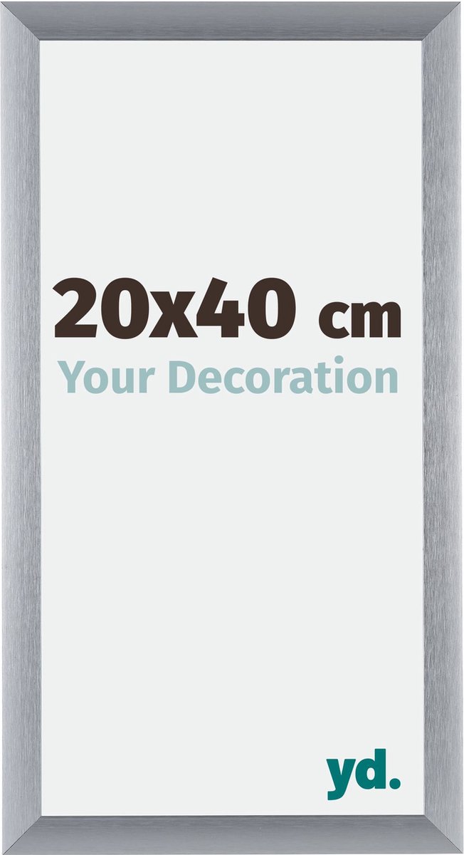 yd. Your Decoration - Fotolijst 20x40 cm - Aluminium - Zilver Geborsteld - Tucson