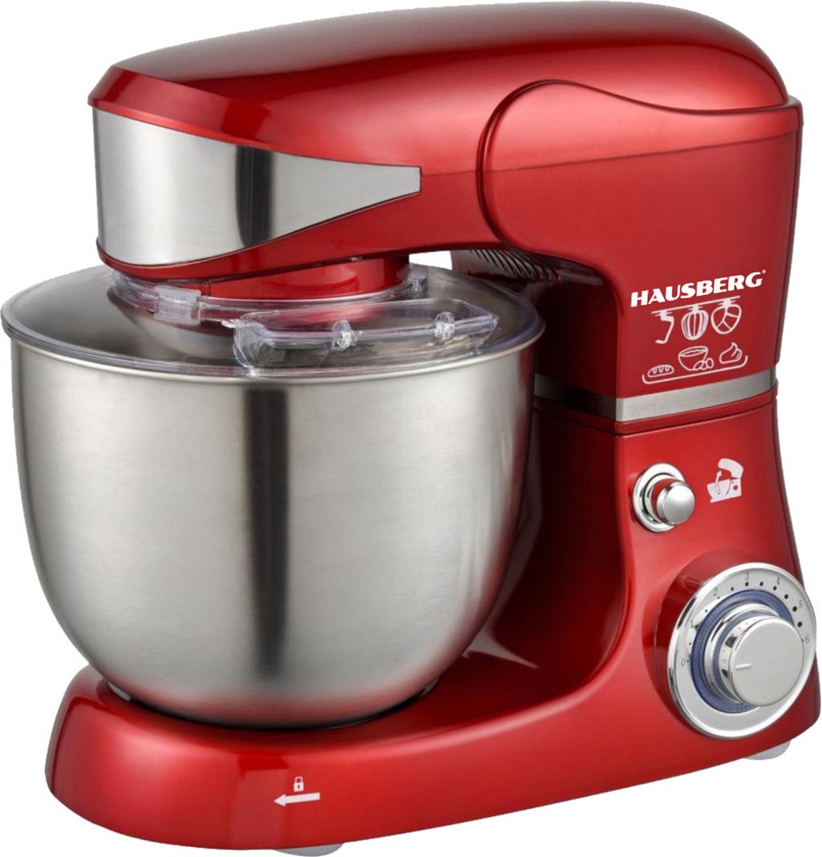 Hausberg Staande Mixer Rood HB-7620RS