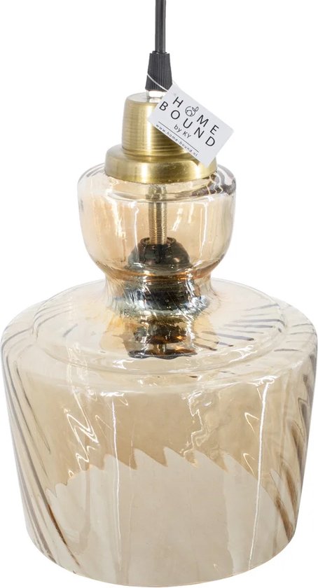 it's about RoMi Hanglamp glas Brussels transparant/goud, druppel