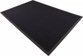 Lago Sisal 25 - Sisal vloerkleed in Zwart tinten met Donkergrijze band