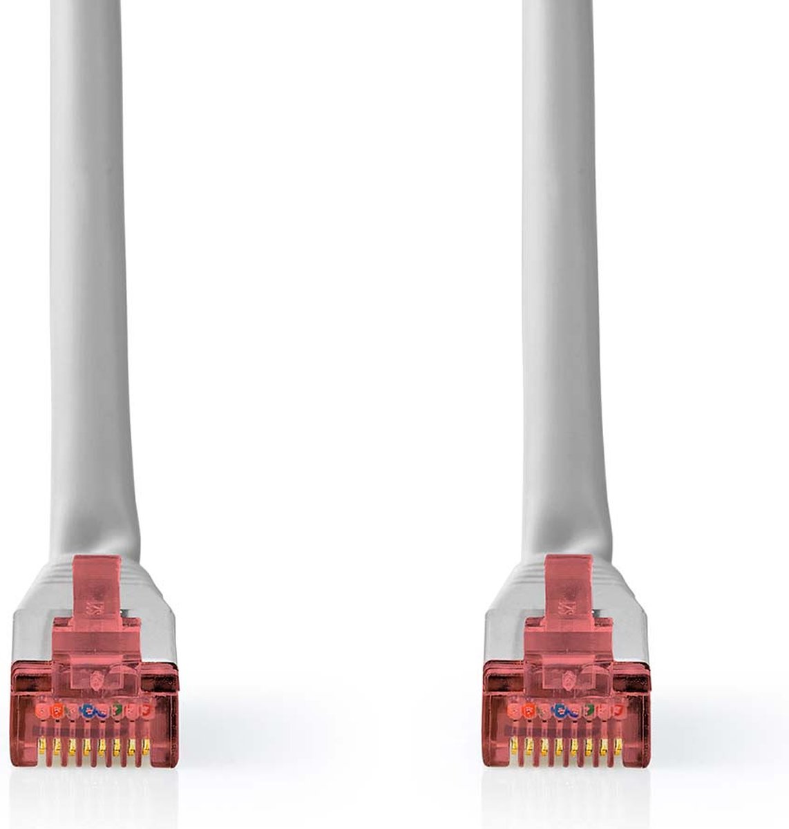 Nedis CAT6 Netwerkkabel - RJ45 Male - RJ45 Male - SF/UTP - 15.0 m - Rond - PVC - Grijs - Label