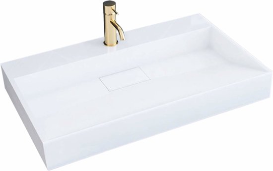 FERRO modern design Eschenholz Waschtischplatte 60x35x21cm für