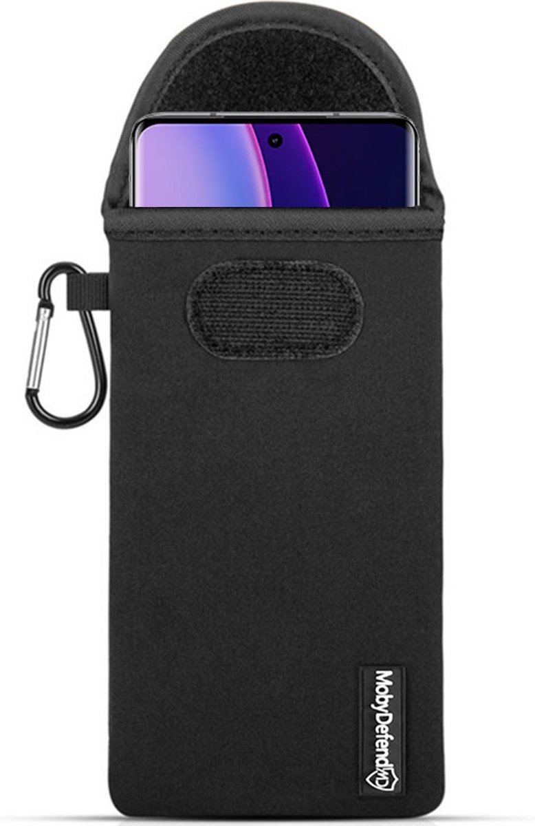 SEAHAI Lederen fliphoesje voor Motorola Edge 50 Fusion, premium PU portemonnee boek folio ultradunne schokbestendige hoes standaard met creditcardsleuven/RFID-bescherming/magnetische sluiting - zwart