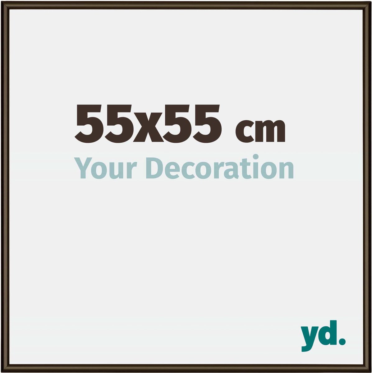 yd. Your Decoration - Fotolijst 55x55 cm - Aluminium - Walnoot Structuur - New York