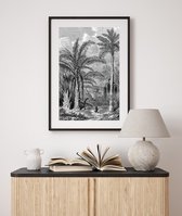 Poster in lijst Retro Palm Trees