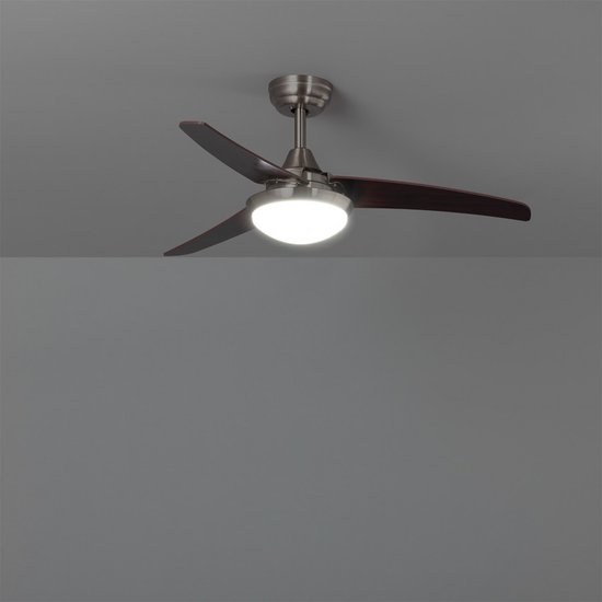 Plafondventilator Met LED Verlichting - Hout Design Met Afstandsbediening En Dimmer