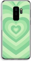 Case Company® - Hoesje geschikt voor Samsung Galaxy S9 Plus hoesje - Hart Groen - Soft Cover Telefoonhoesje - Bescherming aan alle Kanten en Schermrand
