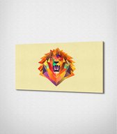 Geometric Lion Canvas