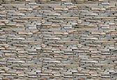 Fotobehang Stone Wall | PANORAMIC - 250cm x 104cm | 130g/m2 Vlies