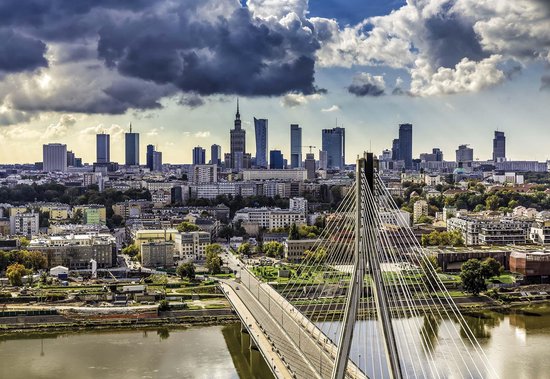 Peinture murale City Skyline Brooklyn Bridge | XXXL - 416 cm x 254 cm | Polaire 130g / m2