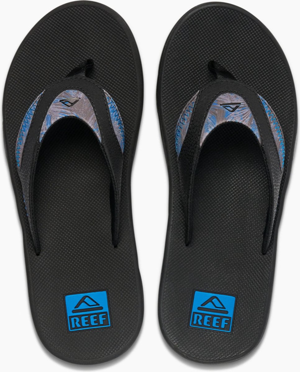 Reef Fanning Men's Flip Flops, Black Black Black Silver Bls, 50 EU