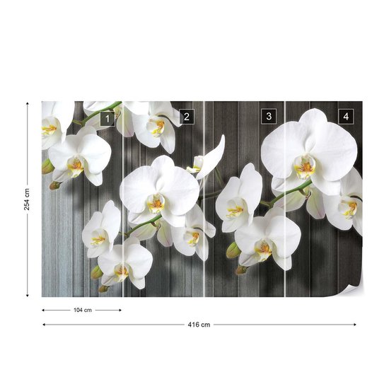 Papier Peint Fleurs  | XXXL - 416 cm x 254 cm | Polaire 130g / m2