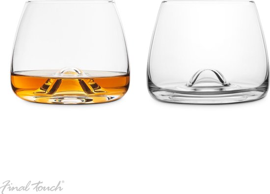 Final Touch - Whiskyglas Kristal - Glazen gemaakt met DuraSHIELD Titanium - Set van 2