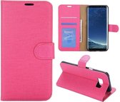 Roze pu leren Samsung Galaxy S8 PLUS portemonnee hoesje