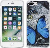 Blauwe vlinder. Iphone 7 plus flexibel cover