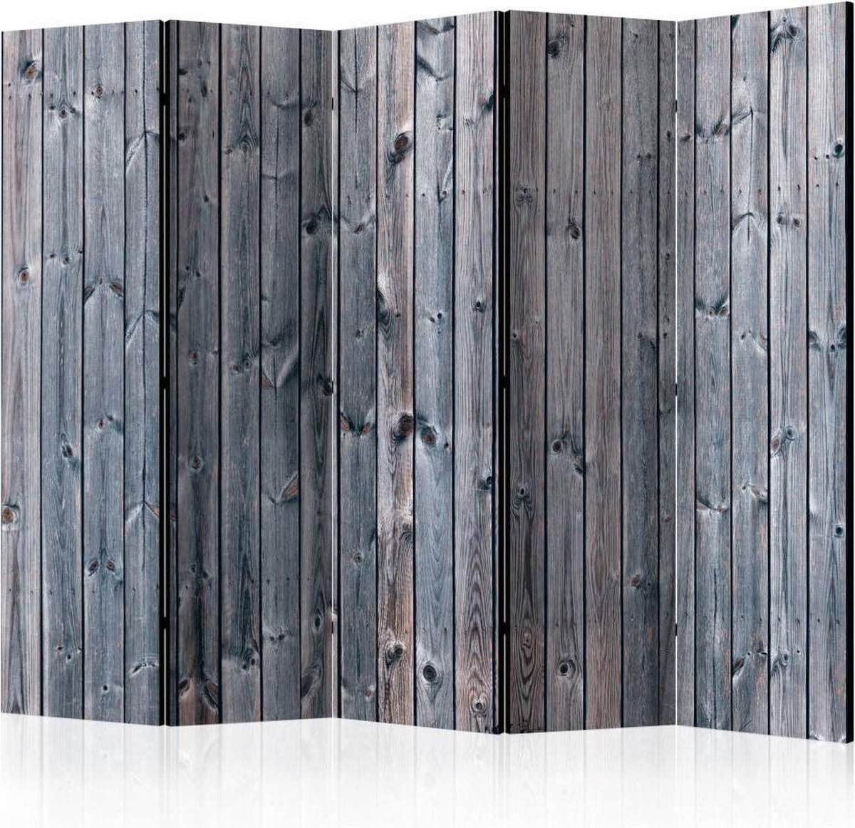 Vouwscherm / Kamerscherm - Rustieke elegantie 225x172cm , gemonteerd geleverd, dubbelzijdig geprint