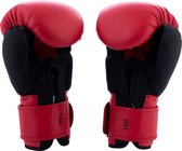 Brute Kick Bokshandschoenen - Kickboks handschoen 12oz – Zwart & Rood - Polyester – Klittenbandsluiting - Injection Mold