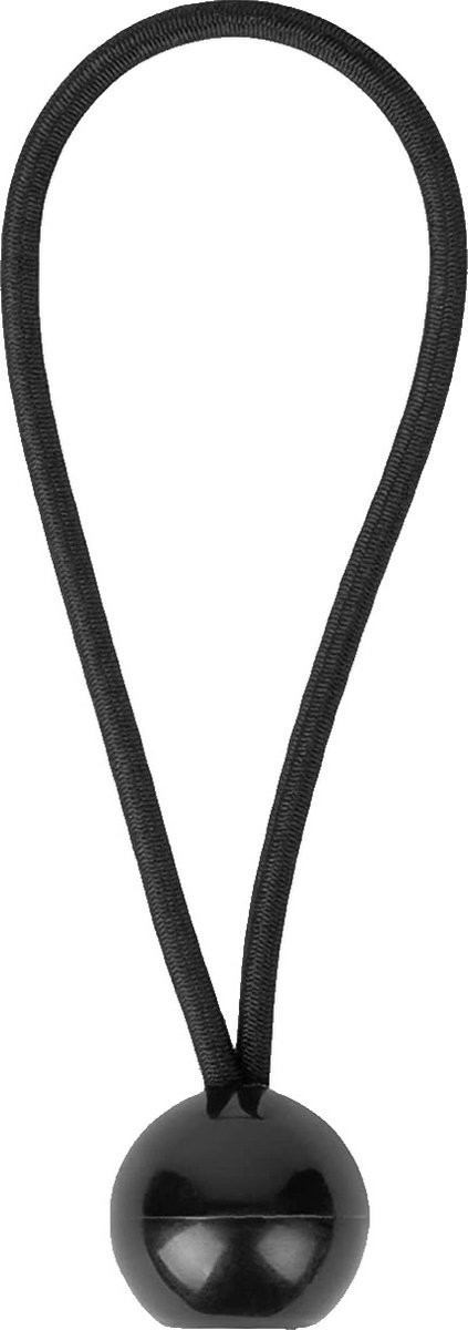 Spanelastiek met bal / 25 stuks - Spanband voor Bootzeil/Zeil/Spandoeken/Schaduwdoek/Aanhangwagen/Tent - 10 cm - zwart - tentspanner van Merkloos — afbeelding 2