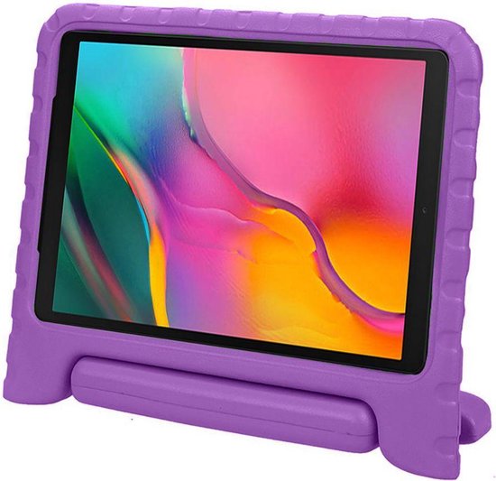 in beroep gaan Broer Wiens Samsung Galaxy Tab A 10.1 (2019) Kinder Tablethoes met Handvat Paars |  bol.com
