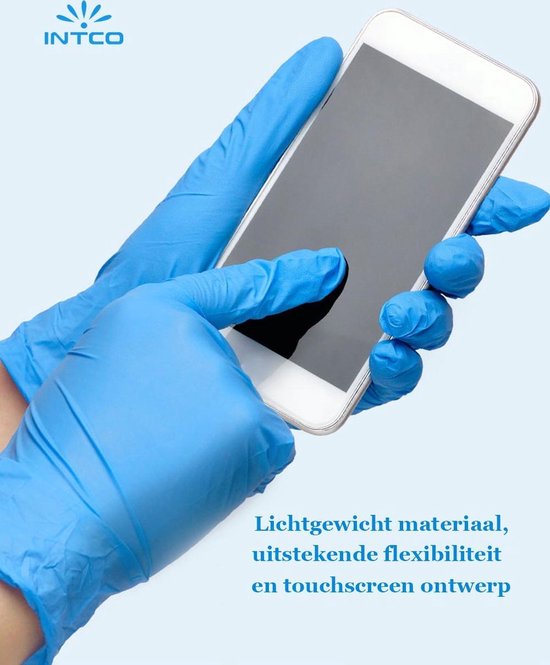 Safe Health Wegwerphandschoenen van nitril maat M, Blauw, 1000 stuks, handschoenen, poedervrij, latexvrij, hypoallergeen, vingertextuur, CE EN455 gecertificeerd, medische zorg, 3,5 Mil
