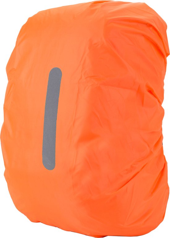 YONO Regenhoes Backpack Waterdicht - Reflecterende Rugzak Hoes Vliegtuig - 60 tot 70 Liter - Oranje - XL