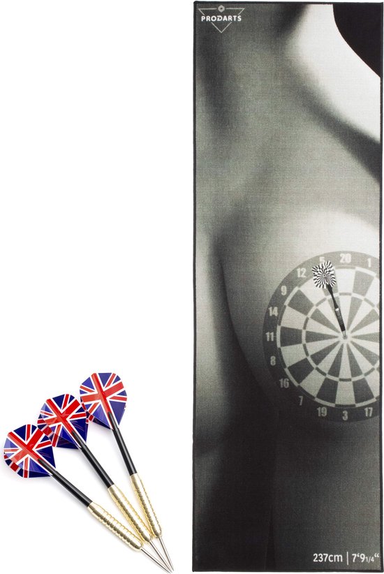 Smartpeas® Dart Tapijt Polyester Extra Lang, Dart Oche als Drop Line