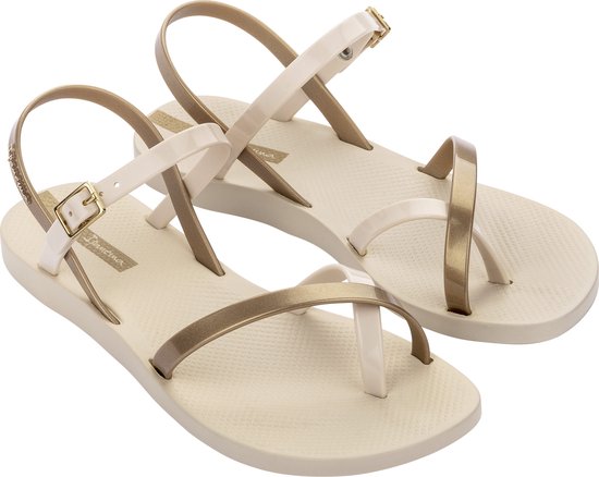 Ipanema Fashion Sandal Slippers Dames - Beige/Gold - Maat 39 | bol.com