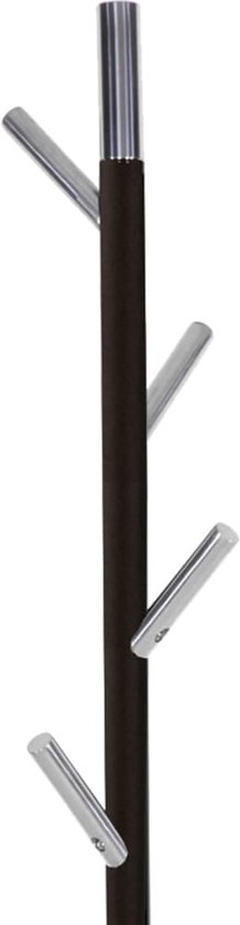 STARMS Houten Kapstok Vrijstaand Kledingrek Met Planken En Haken Kapstok Met Wielen Voor Hal, Hal, Slaapkamer En Woonkamer/Log Color/60Cm