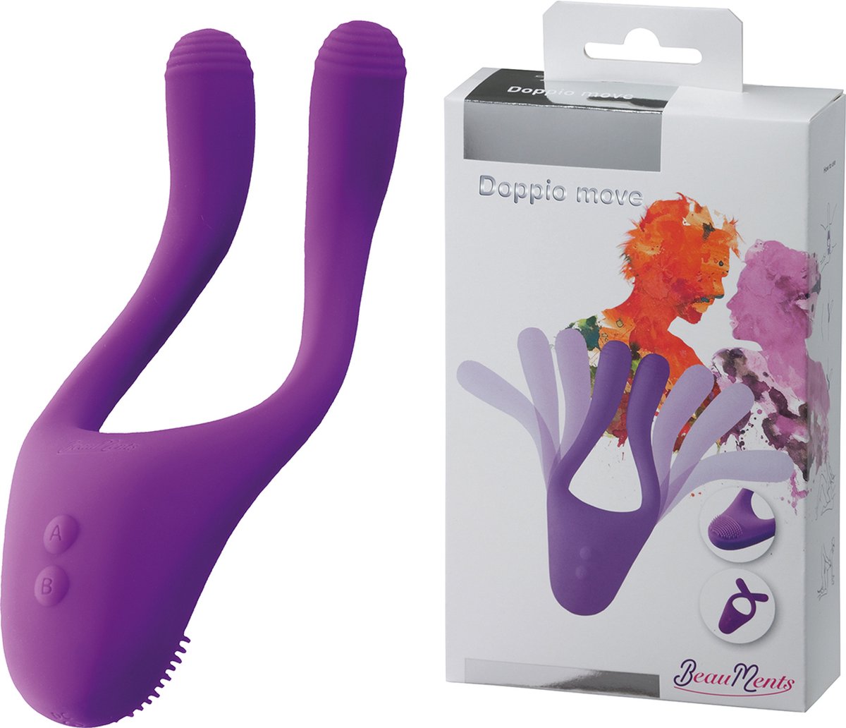 Goedkoopste BeauMents - Doppio Move - Flexibele Koppel Vibrator - Paars
