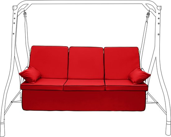 Schommelbank voor buiten met dak 192x118x175 cm staal antraciet kopen