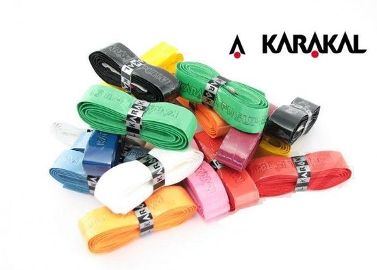 karakal grips - 2 stuks - wit en felgroen - Karakal