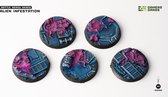 Alien Infestation Bases Pre-Painted (5x 40mm Round )