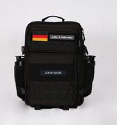 Backpack gepersonaliseerd met jouw eigen naam | Waterdicht | Rugzak | Rugtas | Dagrugzak | Wandelen | Hike rugzak | Schooltas | 45 Liter | Zwart
