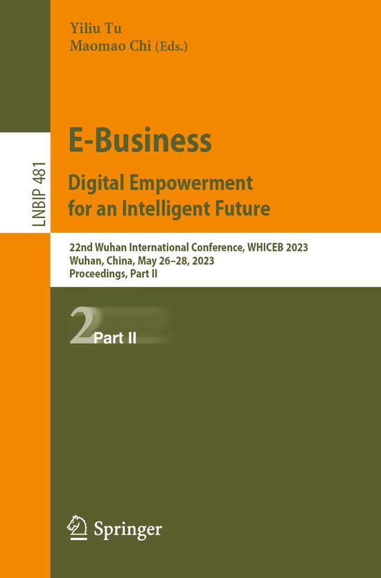 Lecture Notes in Business Information Processing481- E-Busin ... - cover