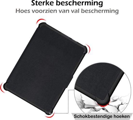 Hoesje Geschikt voor Kobo Clara HD Hoes Book Case - Hoes Geschikt voor Kobo Clara HD Hoesje Book Cover - Zwart van i12Cover — afbeelding 5