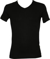 Boru Bamboe Heren T-shirt V-hals Zwart-XXL