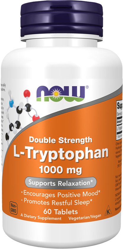 NOW Foods - Voedingssupplementen L Tryptofaan 1000 mg (60 tabletten)