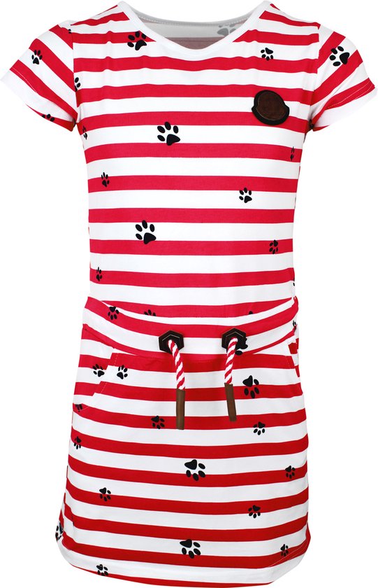 S&C Robe Puppylove rose Kids & Filles Filles Rouge, Wit - Taille: 134/140