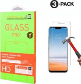 DrPhone 3x LG G7 ThinQ Glas - Glazen Screen protector - Tempered Glass 2.5D 9H (0.26mm)