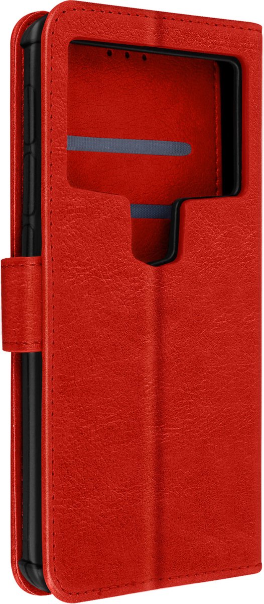 Universele Smartphone Case 5,2 tot 5,5 inch met Card Holder Video Support rood