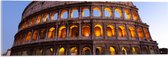 WallClassics - Acrylglas - Verlicht Colosseum in Rome in de Avond - 90x30 cm Foto op Acrylglas (Met Ophangsysteem)