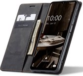 Hoesje geschikt voor Samsung Galaxy A14 - Book Case Leer Slimline Zwart